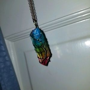 Womans or mens crystal necklace